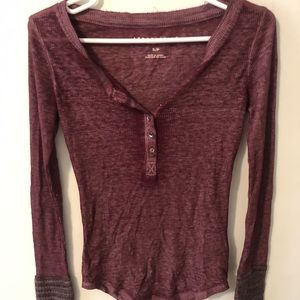 american eagle waffle long sleeve